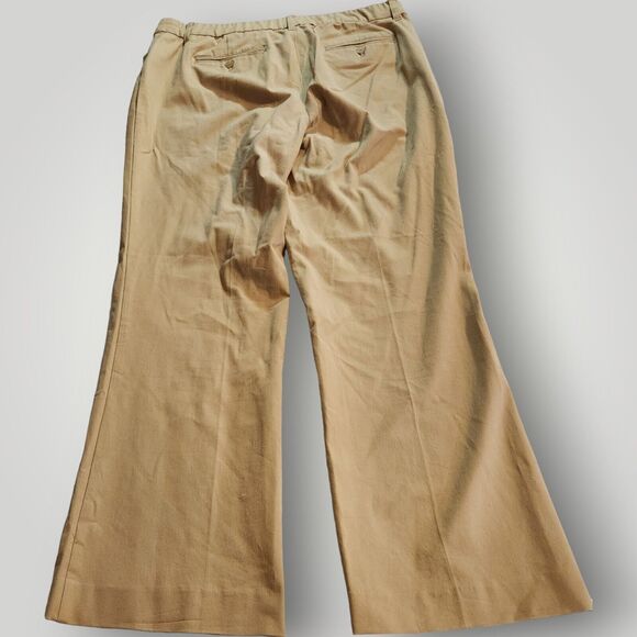 Isaac Mizrahi Live Women's 16 Khaki Tan Straight Leg STRETCH Chino Pants - Picture 7 of 12